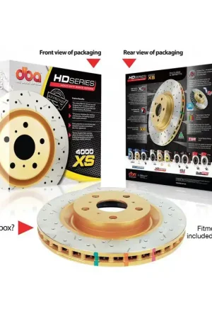 DBA 4000 Series 04-17 STI Front XS Drilled & Slotted Rotor | 4654XS-10 Top Rated