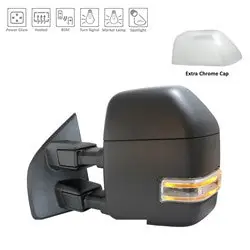 Markdown Left Side Mirror outside rear view 2017 - 2022 FORD F-250 SUPER DUTY FO1320610 HC3Z17683HA - REGULAR