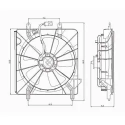 Radiator fan\\/motor assembly 2004 - 2008 ACURA TSX AC3117100 19020PNA003 - REGULAR One Day Deal