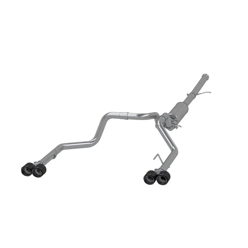While Supplies Last MBRP 19-21 Chevy Silverado 1500 6.2L 2.5in Dual Split Rear Cat Back w/ Quad Carbon Fiber Tips- T304