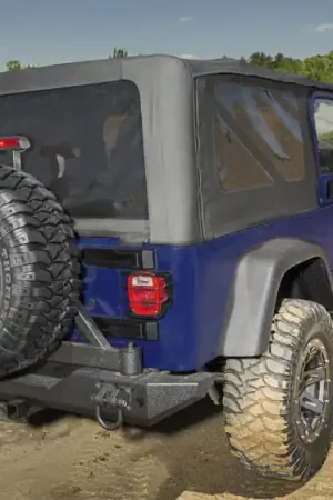Certified Rampage 04-06 Jeep Wrangler(TJ) Unlimited OEM Replacement Soft Upper Doors - Black Denim