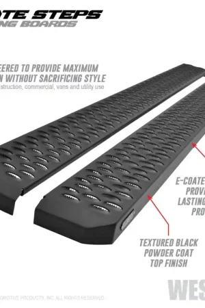 Westin Grate Steps Running Boards 75 in - Textured Black Top Rated