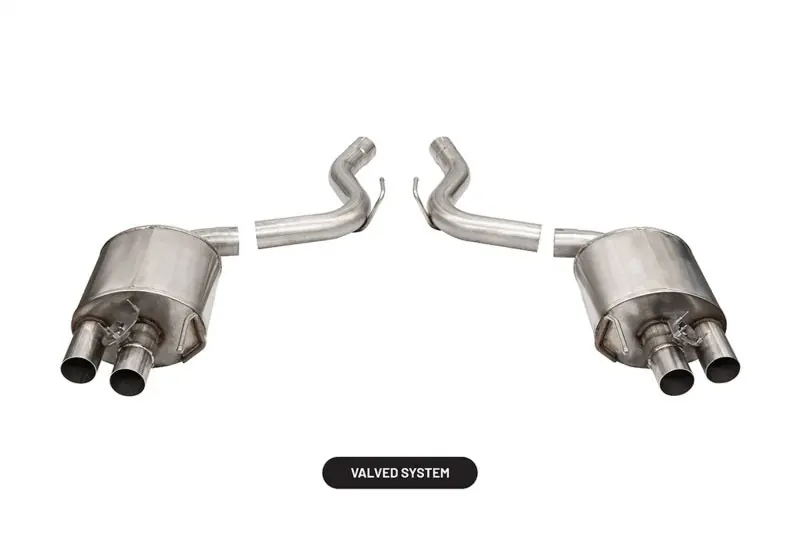 Corsa 2015-2020 Ford Mustang GT350/R 5.2L V8 Dual Rear Axle-Back- Stainless Dual Rear Exit Last Chance
