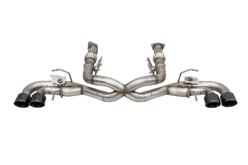 Corsa 2020-2025 Corvette C8 3in Valved Cat-Back 4.5in Blk Quad Tips - Fits Factory NPP Exhaust w/AFM While Supplies Last
