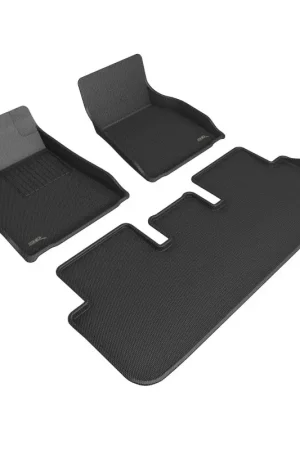 Affordable 3D MAXpider 21-22 Tesla Model S Kagu 1st & 2nd Row Floormats - Black