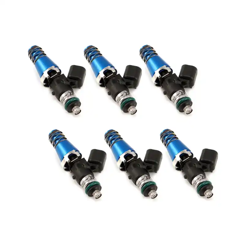 Injector Dynamics 1340cc Injectors - 60mm Length - 11mm Blue Top - 14mm Lower O-Ring (Set of 6) Exclusive Offer