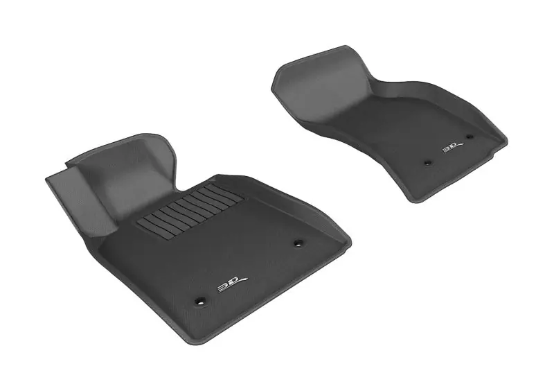 3D MAXpider 2013-2019 Cadillac ATS/ATS-V Kagu 1st Row Floormat - Black Warranty Included