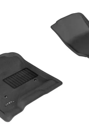 3D MAXpider 2014-2020 Chevrolet Silverado Double Cab/Crew Cab Kagu 1st Row Floormat - Black Certified