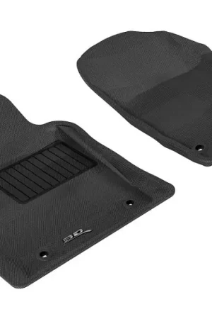 3D MAXpider 2013-2020 Dodge/Jeep Grand Cherokee/Durango Kagu 1st Row Floormat - Black Handmade