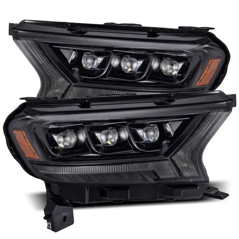AlphaRex 19-21 Ford Ranger NOVA LED Proj Headlight Plnk Style Alpha Blk w/Activ Light/Seq Signal/DRL One Day Deal
