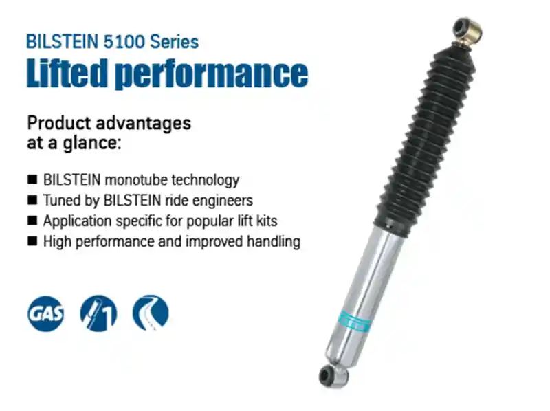 Bilstein 5100 Series 2012 GMC Sierra 1500 XFE Rear 46mm Monotube Shock Absorber Buy Direct