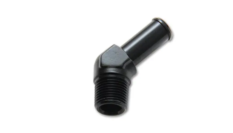Vibrant 1/4 NPT to 3/8in Barb Straight Fitting 45 Deg Adapter - Aluminum Factory Price