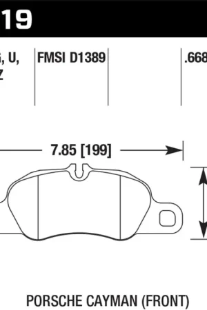Big Sale Hawk 2014 Porsche Cayman DTC-70 Front Race Brake Pads