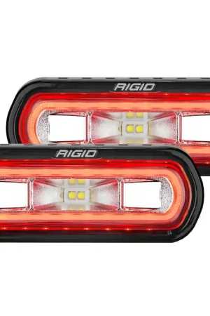 Rigid Industries SR-L Series Surface Mount LED Spreader Pair w/ Red Halo - Universal Fan Favorite