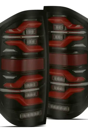 AlphaRex 14-21 Toyota Tundra LUXX LED Taillights Black/Red w/Activ Light/Seq Signal Flash Sale