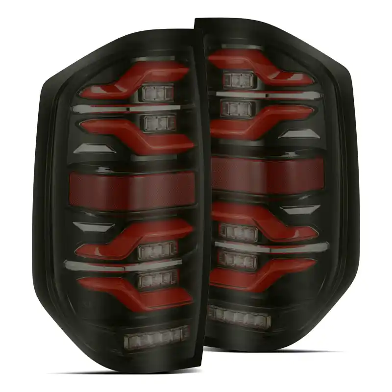 AlphaRex 14-21 Toyota Tundra LUXX LED Taillights Black/Red w/Activ Light/Seq Signal Flash Sale