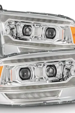 AlphaRex 09-18 Dodge Ram 2500 LUXX LED Proj Headlights Plank Style Chrm w/Activ Light/Seq Signal/DRL New Arrival