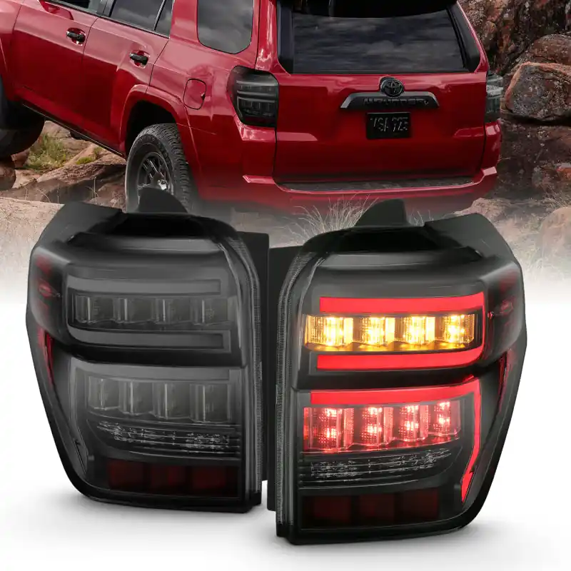 Express Delivery ANZO 2014-2020 Toyota 4Runner T.L Black Housing Smoke Lens Red Light Bar W/Sequential