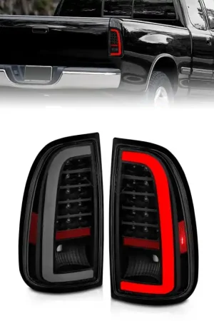 ANZO 00-06 Toyota Tundra (Std. Bed/Reg Cab) LED Taillights w/Light Bar Black Housing Smoke Lens Last Chance