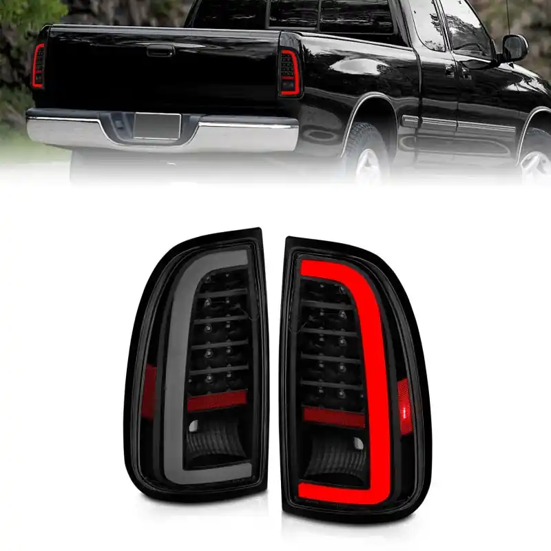ANZO 00-06 Toyota Tundra (Std. Bed/Reg Cab) LED Taillights w/Light Bar Black Housing Smoke Lens Last Chance