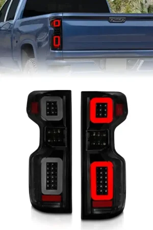 ANZO 19-21 Chevy Silverado Full LED Taillights Black Housing Smoke Lens G2 (w/C light Bars) Save Now
