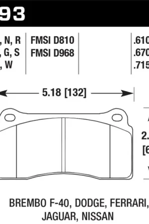 Super Sale Hawk Rotora FC4 DTC-60 Race Brake Pads