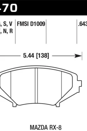 Crafted Hawk 04-09 RX8 Blue 9012 Race Front Brake Pads D1009