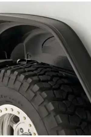 Special Discount Bushwacker 07-18 Jeep Wrangler Flat Style Flares 2pc Fits 2-Door Sport Utility Only - Black