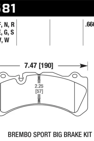 Best Price Hawk Brembo Rear BBK DTC-60 Brake Pads
