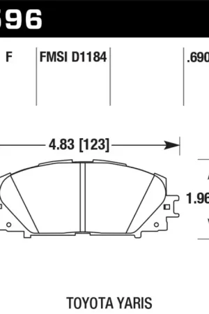 Hawk 07-16 Toyota Yaris HPS 5.0 Front Brake Pads Flash Sale