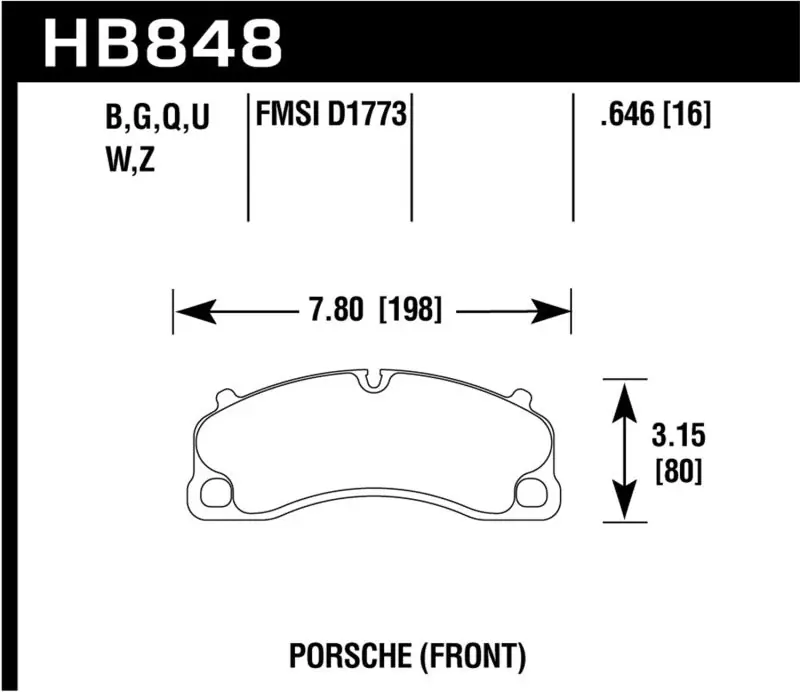 Price Cut Hawk 14-19 Porsche 911 GT3/GT3 RS / 2016 Porsche Cayman GT4 PC Street Front Brake Pads