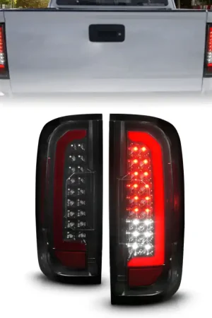 ANZO 15-21 Chevrolet Colorado Full LED Tail Lights w/ Red Lightbar Black Housing Smoke Lens Latest