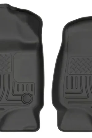 Buy Today Husky Liners 2017 Ford Super Duty (Crew Cab / Super Cab) WeatherBeater Black Front Floor Liners