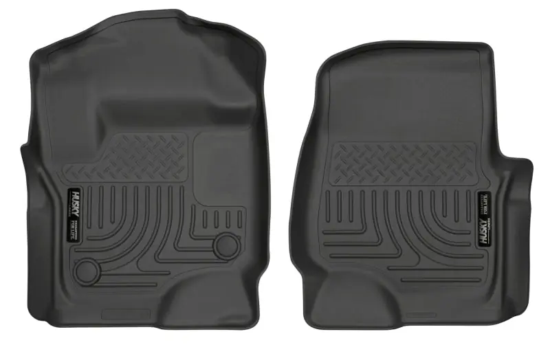 Buy Today Husky Liners 2017 Ford Super Duty (Crew Cab / Super Cab) WeatherBeater Black Front Floor Liners