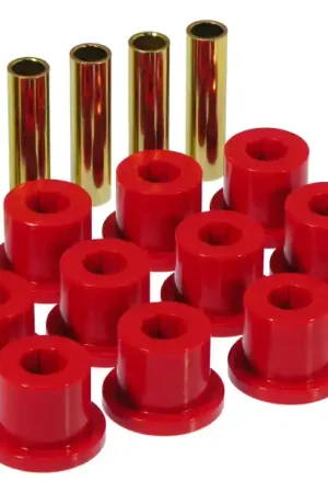 Seasonal Sale Prothane 67-87 GM Rear Spring & Shackle Bushings (w/ 1.5in Bushings) - Red