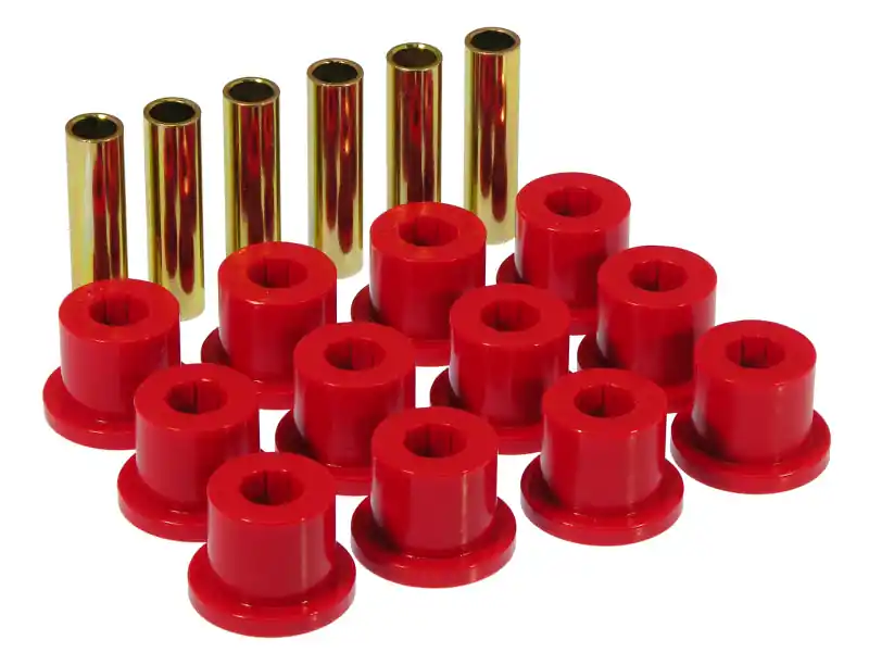 Seasonal Sale Prothane 67-87 GM Rear Spring & Shackle Bushings (w/ 1.5in Bushings) - Red