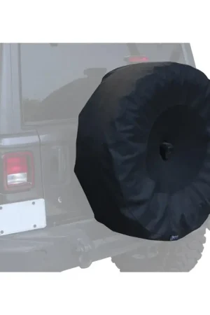 Money Back Guarantee Rampage 2018-2019 Jeep Wrangler(JL) Sport 2-Door Tire Cover w/Cam Slot 33in -35in - Black