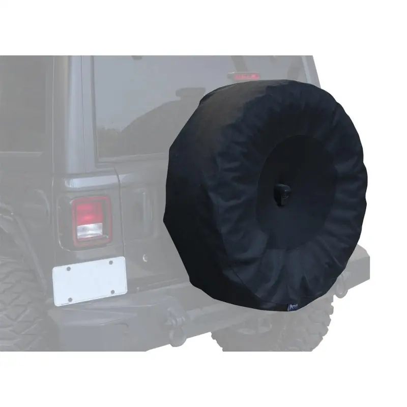 Money Back Guarantee Rampage 2018-2019 Jeep Wrangler(JL) Sport 2-Door Tire Cover w/Cam Slot 33in -35in - Black