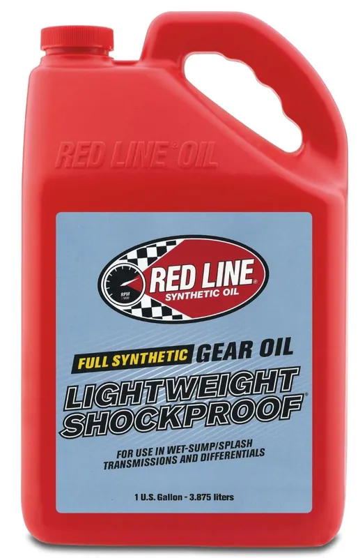 Money Back Guarantee Red Line LightWeight ShockProof Gear Oil - Gallon