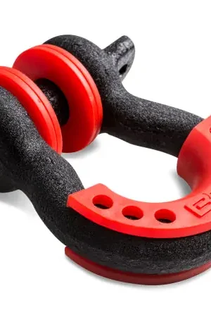 Trending Body Armor 4x4 3/4in Black D-Ring with Red Isolators Single