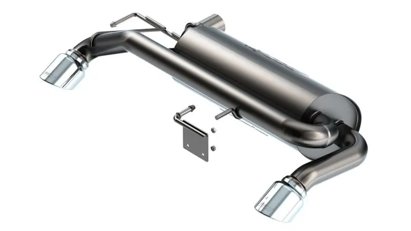 High Quality Borla 21-22 Ford Bronco 2.7L V6 4WD ATAK Axle Back Exhaust w/ Bright Chrome Tips