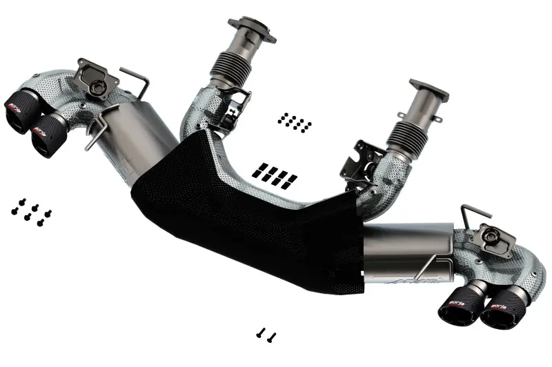 Mega Sale Borla 2020 Chevrolet Corvette C8 6.2L ATAK 3in Exhaust System Dual Round Angle Cut Carbon Fiber Tips