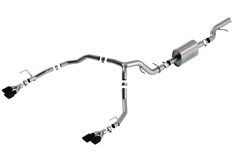 Borla 21-22 Chevrolet Tahoe 6.2L V8 2/4WD 4DR T-304 SS S-Type Cat-Back Exhaust w/ Black Chrome Tips Last Chance