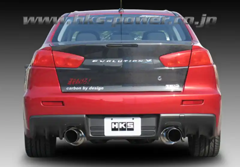 Money Back Guarantee HKS 08-09 Evo 10 Hi-Power Dual Tip Catback Exhaust