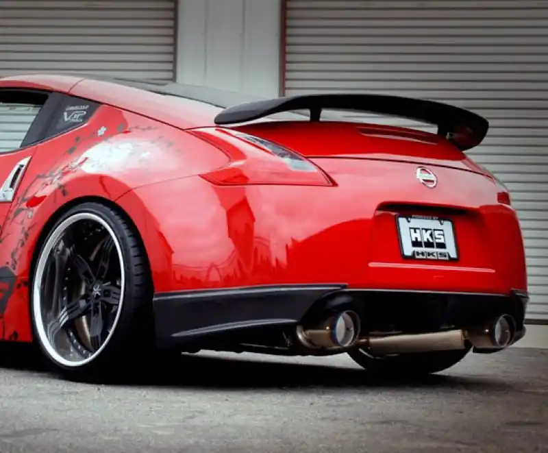 High Quality HKS 09-21 Nissan 370z Dual Hi-Power Ti. Tip Catback Exhaust (SUS304 NO COATING)