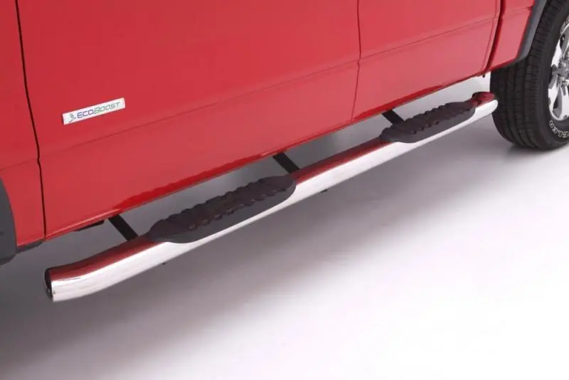 Direct From Manufacturer Lund 15-18 Ford F-150 SuperCrew 5in. Curved Oval SS Nerf Bars - Polished