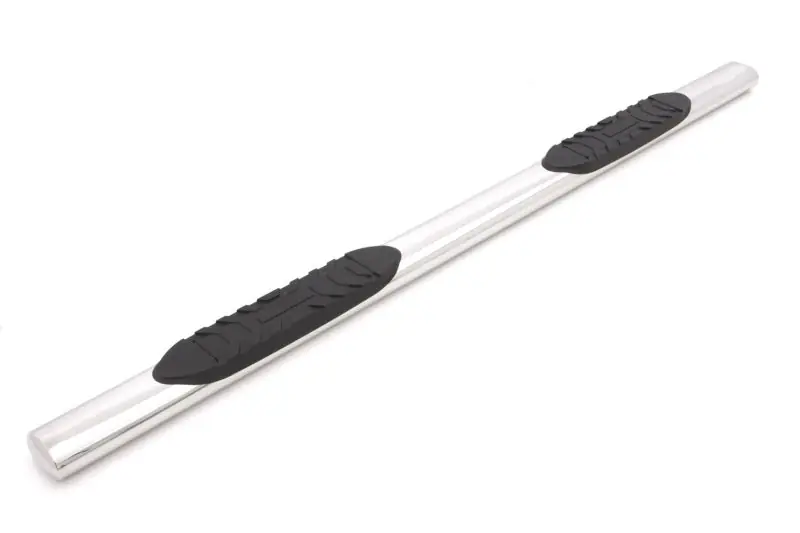Free Returns Lund 09-17 Dodge Ram 1500 Quad Cab 5in. Oval Straight SS Nerf Bars - Polished