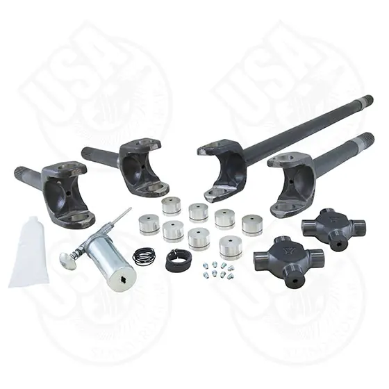 Warranty Included USA Standard 4340 Chrome-Moly replacement axle kit for ft77-ft91 GM Dana 60 front 35 spline w/Super Joints