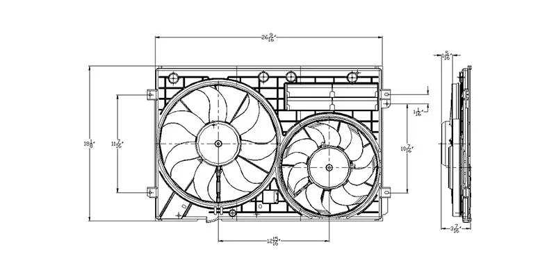 Factory Price TYC 621460 Cooling Fan Assembly - Audi, VW