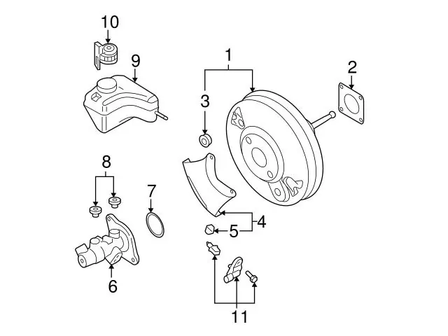 Genuine VW/Audi 1K1611301D Brake Fluid Reservoir - Audi, VW Direct From Manufacturer